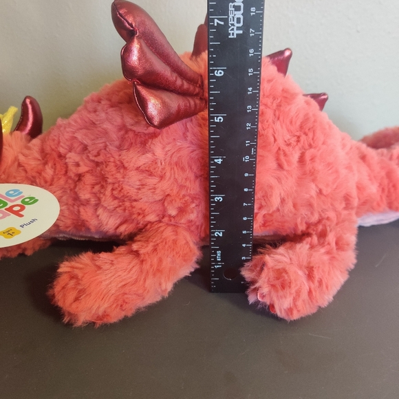 Gigglescape Red Dragon Plush NWT Super Soft Fuzzy New Stuffed Animal Valentine's - Picture 13 of 14